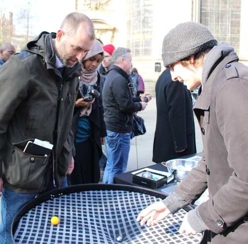 Space-time demonstratons at the partial eclipse. Image credit: Hannah Middleton