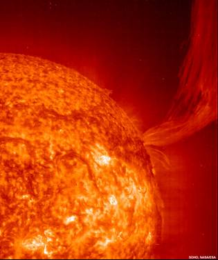 EIT 304 IMAGE OF CORONAL MASS EJECTION