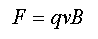 Force on a moving charge in a magnetic field