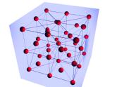 Electrons in a metal lattice forming a 'sea' of negative charge