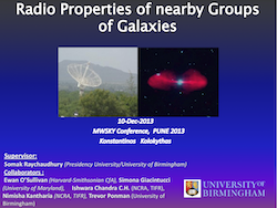 Radio properties of CLoGS groups: talk from the Metrewavelength Sky conference, December 2013