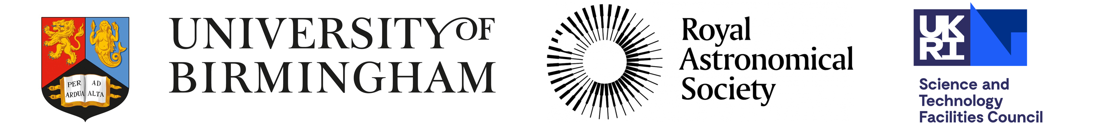 UoB, RAS and STFC logos